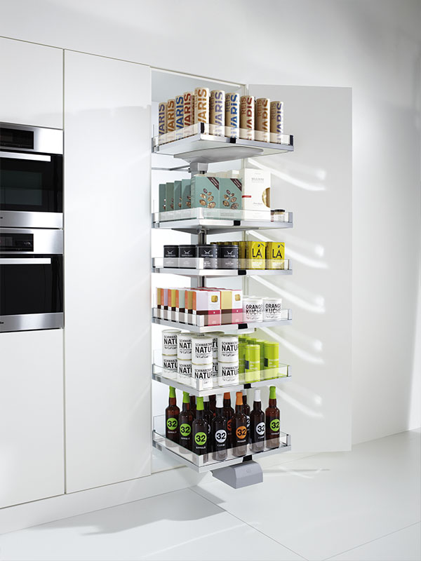 КОМПЛЕКТ Конвой Лавидо 600 мм, H 2100-2199, Арена ВАРИО, 5 полок, цвет ХРОМ Kessebohmer | официальный магазин