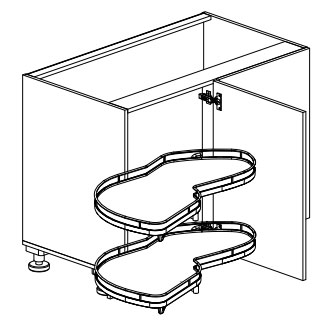 LEMANS 2 полки Kessebohmer купить в Улан-Удэ | официальный магазин