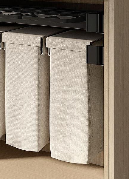 КОМПЛЕКТ Мешок для белья 320 мм Конеро W 610-670 мм, D 345 мм; мешок узкий 2 шт; черный Kessebohmer | официальный магазин