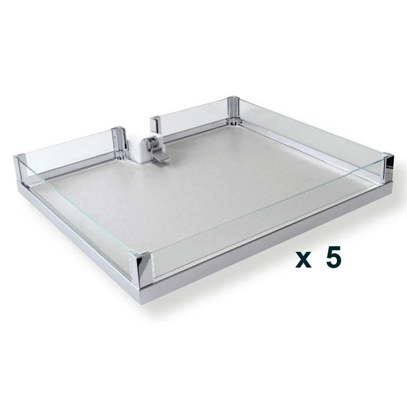 Комплект полок 5 шт, правый, Конвой Премио, 600 мм, Арена ВАРИО, цвет ХРОМ