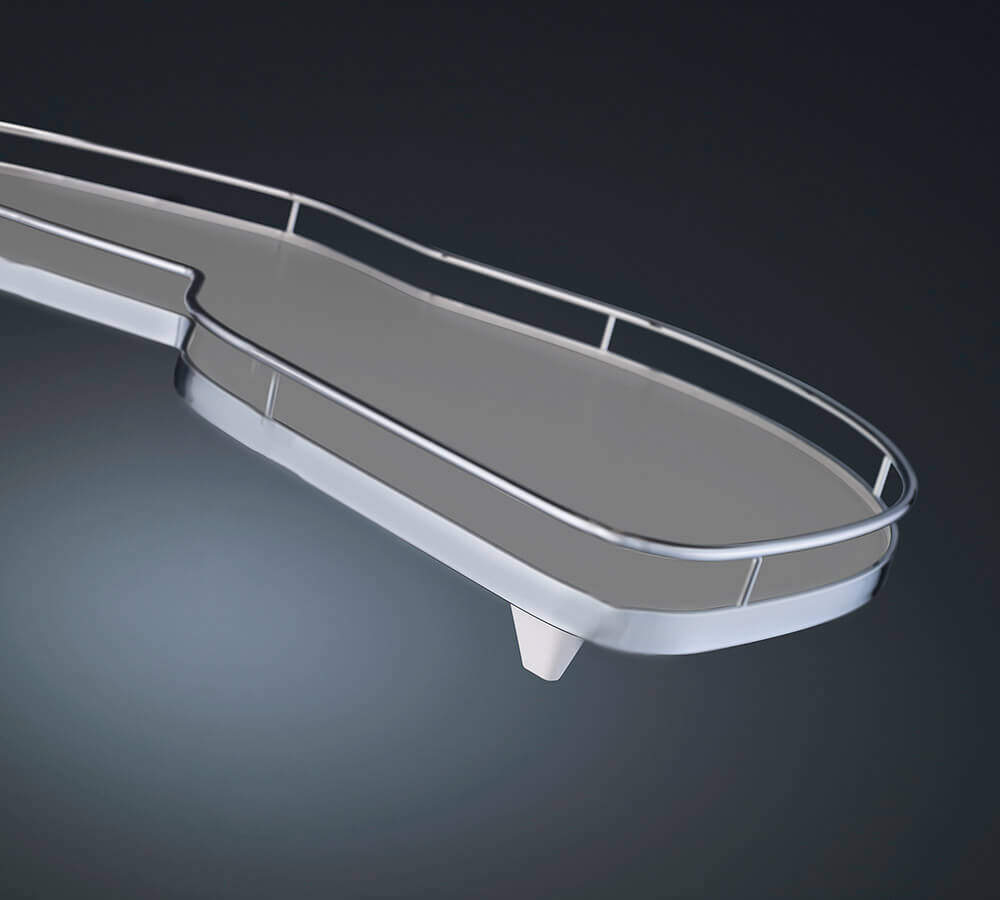 Комплект полок правый, Леманс 500 мм, Арена КЛАССИК, 2 полки + рычаги, цвет ТИТАН Kessebohmer | официальный магазин