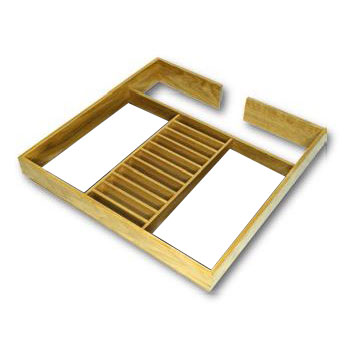 КОМПЛЕКТ вставка для 1 полки с держателем для десертных тарелок Конвой Лавидо, СЕЛЕКТ, 600 мм, цвет ДУБ натуральный Kessebohmer | официальный магазин