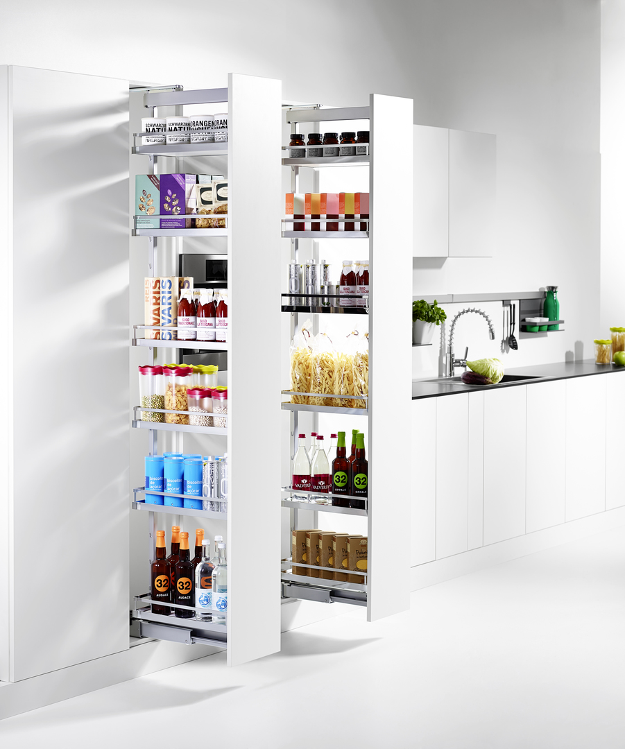 КОМПЛЕКТ ЧВ, Диспенса 90° 150 мм, H 1900-2300, Арена СТИЛЬ, 6 полок, цвет ХРОМ Kessebohmer | официальный магазин