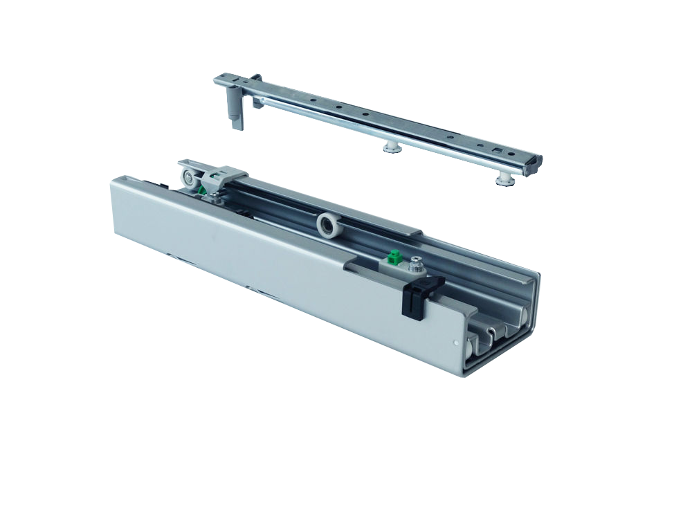 Направляющая верхняя и нижняя, с доводчиком на выдвижение, ПВ, Диспенса 90°, цвет ТИТАН Kessebohmer | официальный магазин