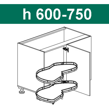 LEMANS 2 полки h 600-750 Kessebohmer купить в Улан-Удэ | официальный магазин