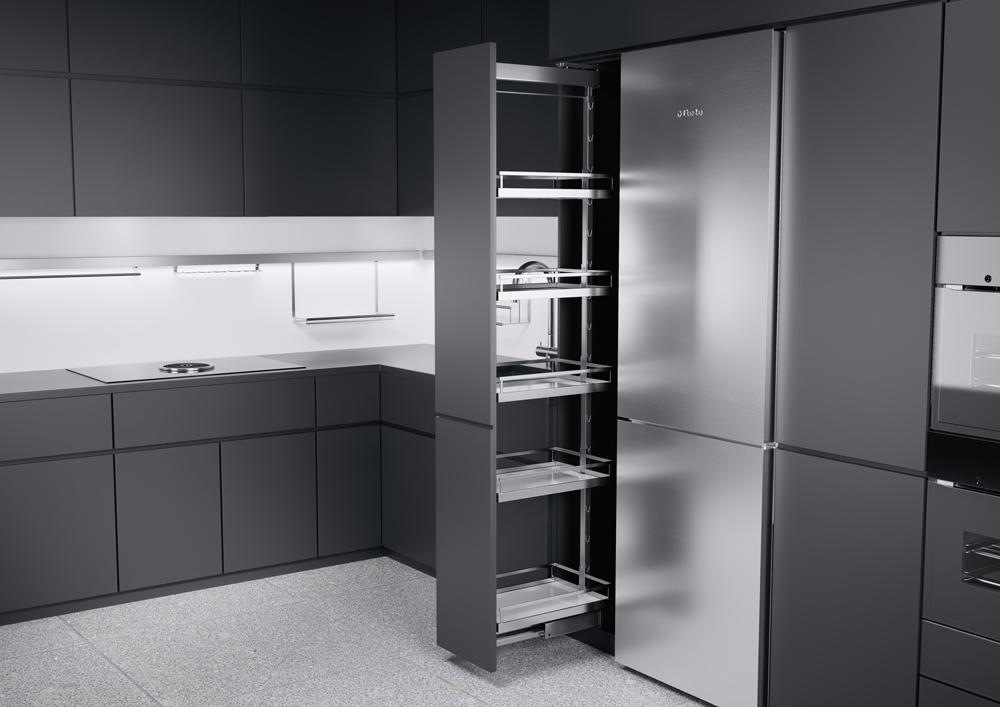 КОМПЛЕКТ ПВ, Диспенса 90° 400 мм, H 1900-2300, Арена СТИЛЬ, 6 полок, цвет ХРОМ Kessebohmer | официальный магазин